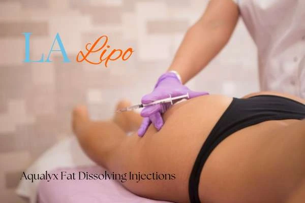 Woman having fat dissolving injections Abbots Langley on thighs