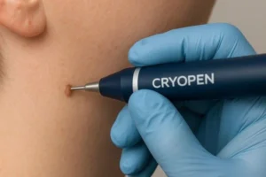 Person receiving skin tag removal Abbots Langley