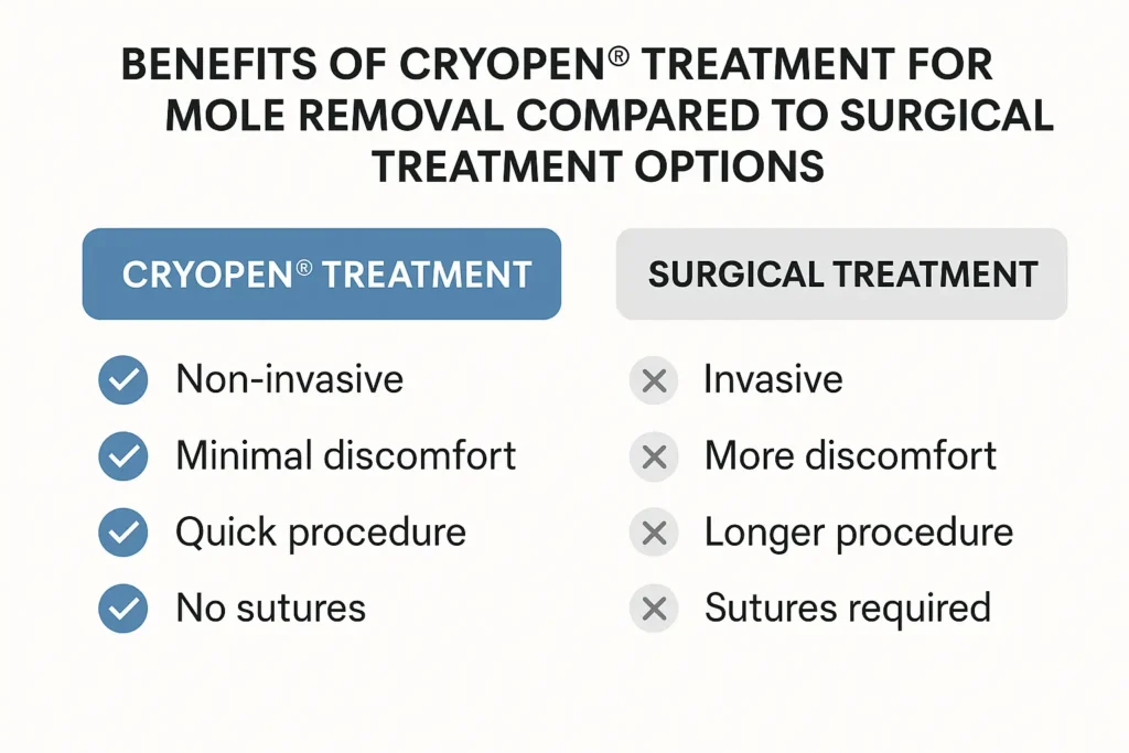 Benefits of facial mole removal Abbots Langley - call our team today to book a consultation